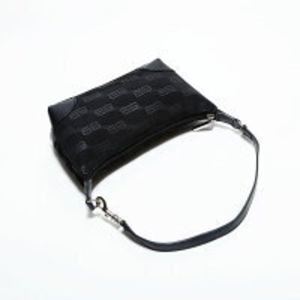 Balenciaga logo canvas shoulder bag black - Picture 9 of 13